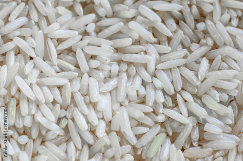 white rice grains.