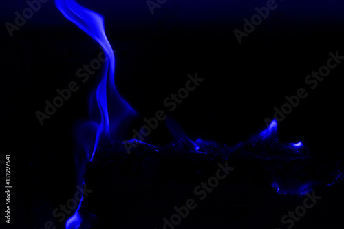 Blue flame of fire