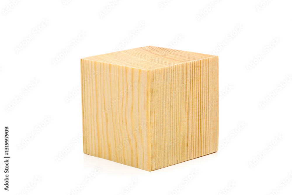 Single wood cube piece Photos | Adobe Stock