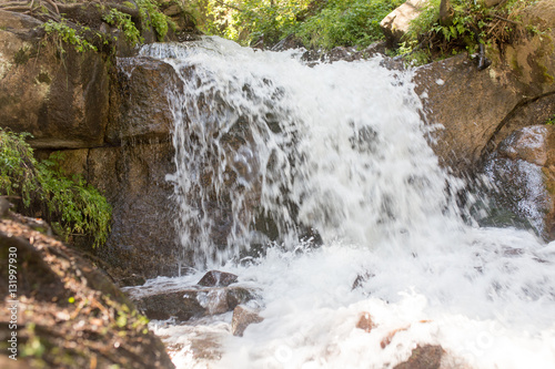 beautiful waterfall in nature