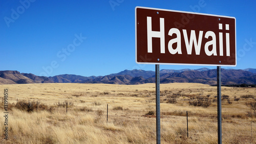 Hawaii brown road sign