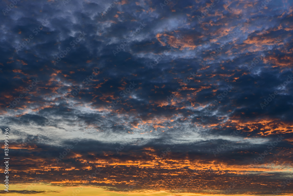 Naklejka premium Sky and sunset