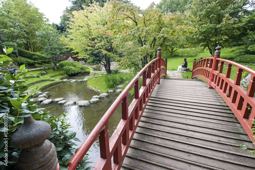 Japanese Bridge Albert Kahn garden Boulogne Billancourt (Paris).