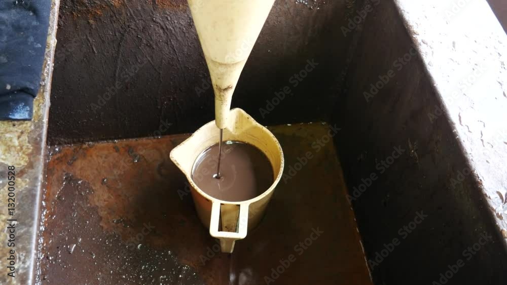 Measure mud viscosity with Marsh funnel drilling fluid