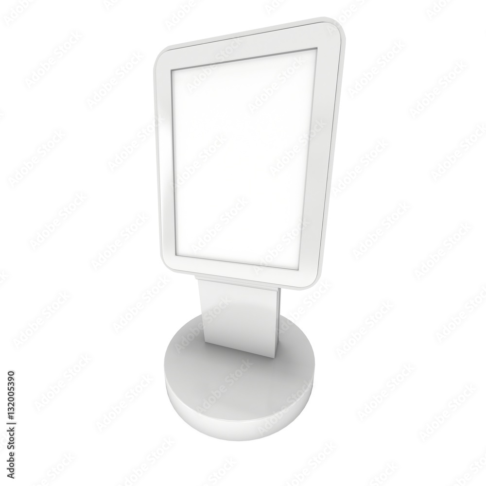 LCD Screen Stand. Blank Trade Show Booth. 3d render of lcd screen isolated on white background. High Resolution. Ad template for your expo design. LCD Screen Stand. Blank Trade Show Booth. 3d render of lcd screen isolated on white background. High Resolution. Ad template for your expo design.