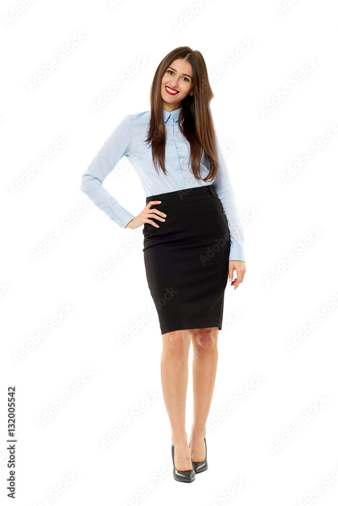 Confident business woman isolated on white Confident business woman isolated on white