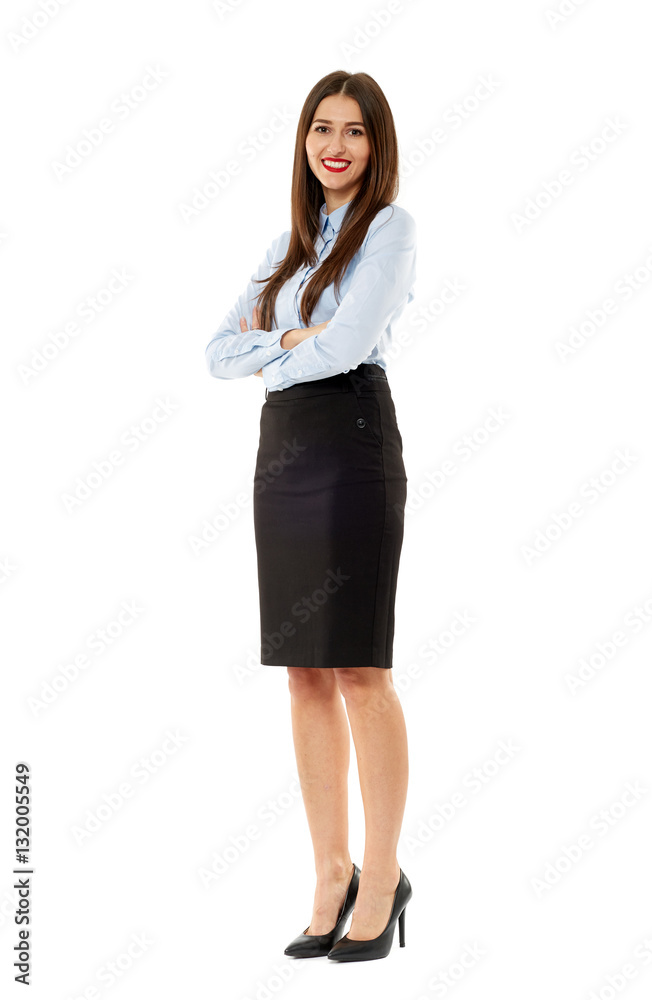 Confident business woman isolated on white Confident business woman isolated on white