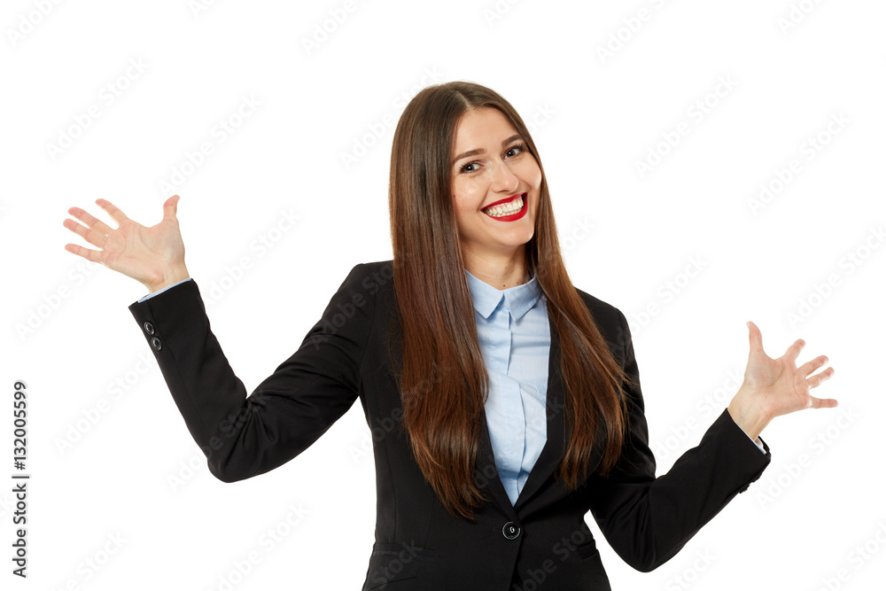 Successful businesswoman celebrating her achiement Successful businesswoman celebrating her achiement