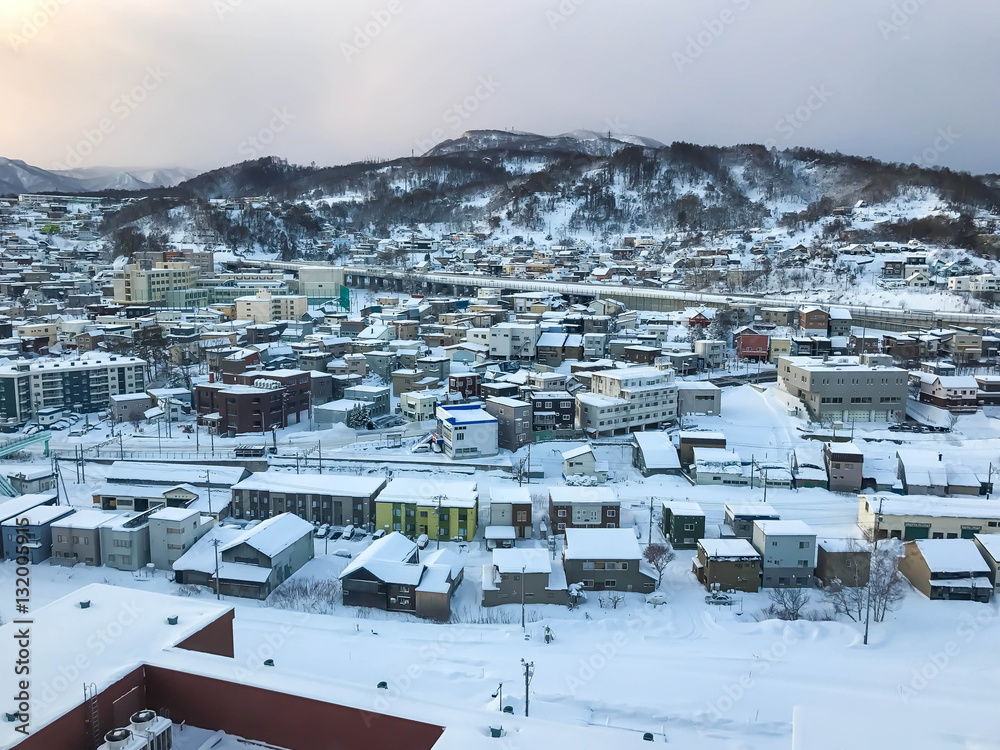 Fototapeta premium Otaru city view,Hokkaido Japan