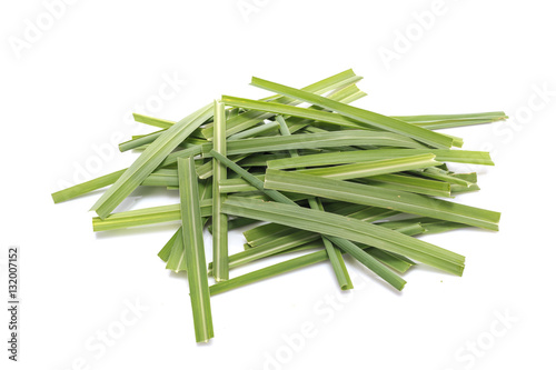 Green Lemongrass or citronella grass leaf. Studio shot isolated photo