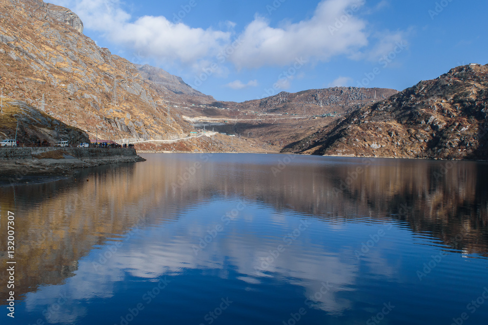 Tsongmo Lake or Changu Lake, is a glacial lake in the East Sikkim,India, Located at an elevation of 12,313 ft, the lake remains frozen during the winter season. Tsongmo Lake or Changu Lake, is a glacial lake in the East Sikkim,India, Located at an elevation of 12,313 ft, the lake remains frozen during the winter season.