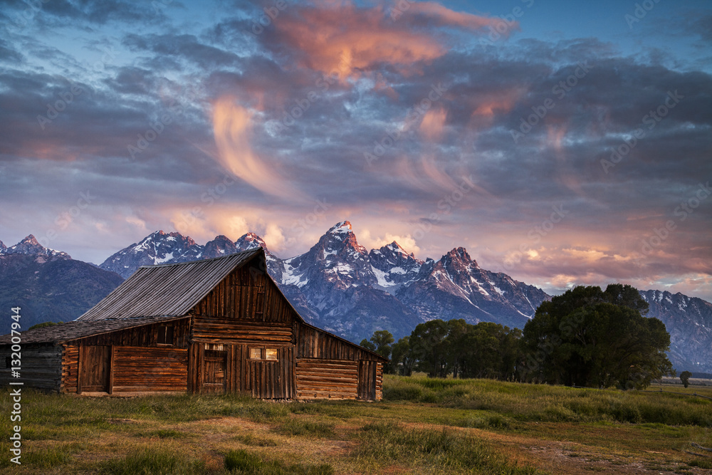 One of the Mormon Row barns in Grand Teton National Park One of the Mormon Row barns in Grand Teton National Park