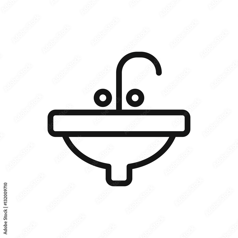 Fototapeta premium sink icon illustration
