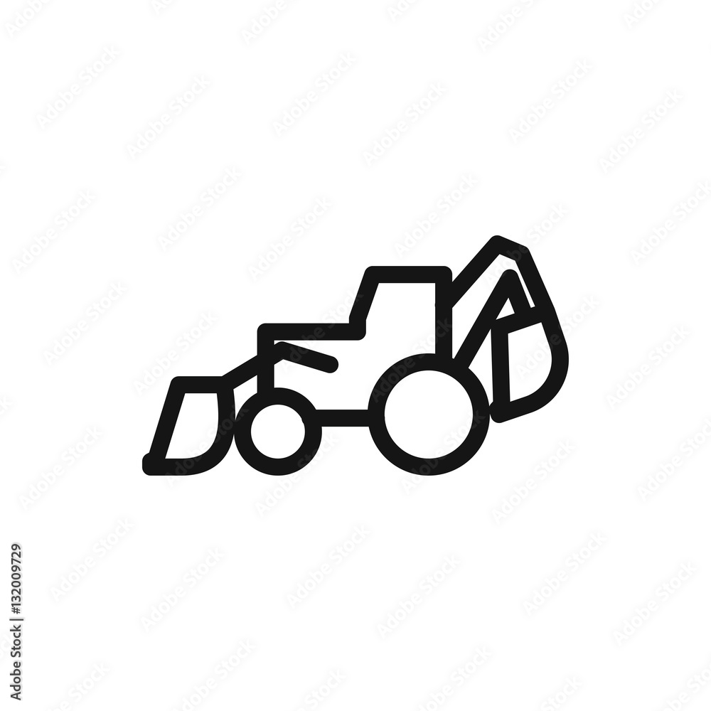 excavator icon illustration excavator icon illustration