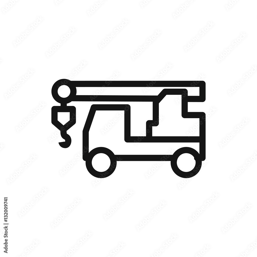 truck with hook icon illustration truck with hook icon illustration