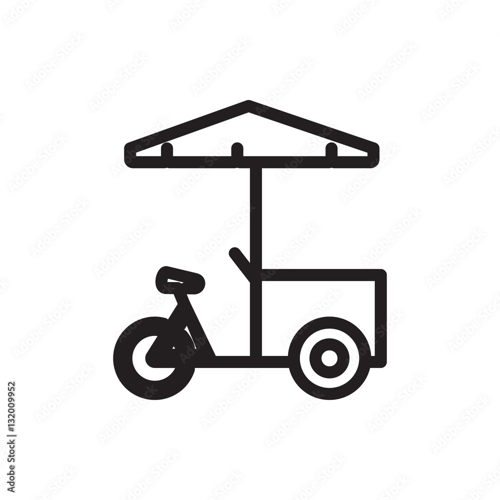 fast food cart icon illustration fast food cart icon illustration