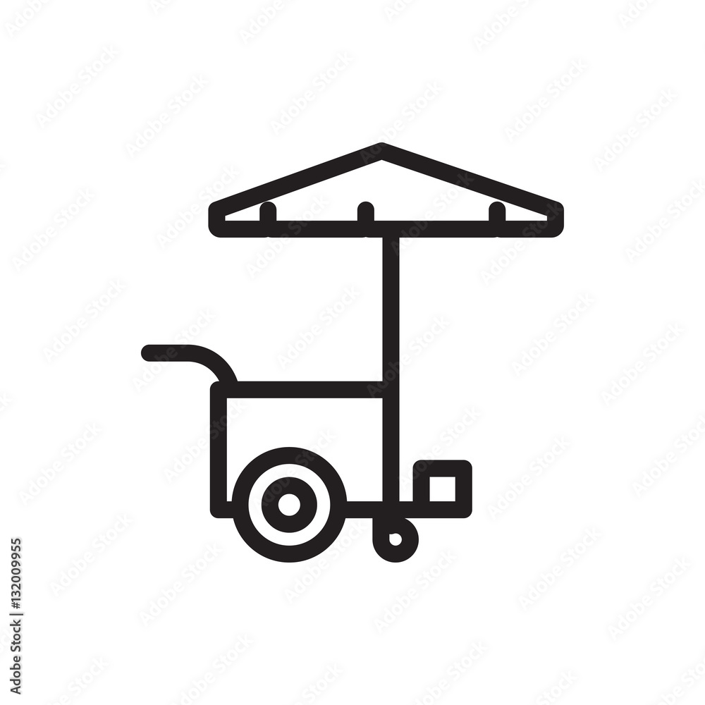 fast food cart icon illustration fast food cart icon illustration