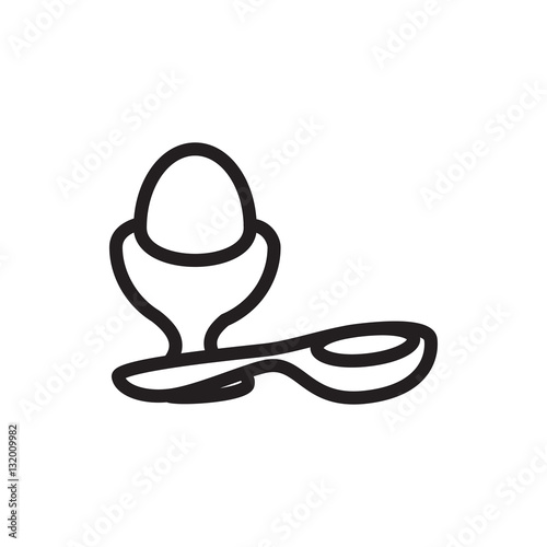 boiled egg icon illustration