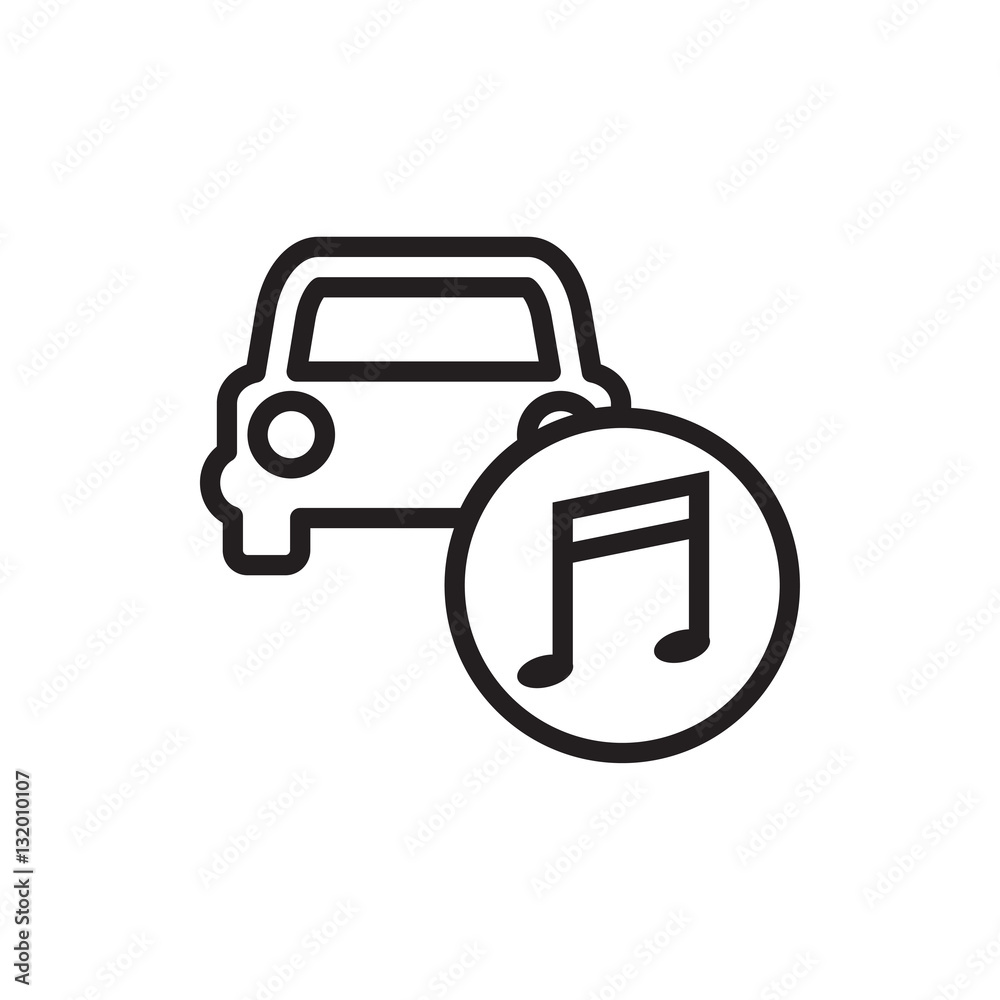 car music icon illustration car music icon illustration