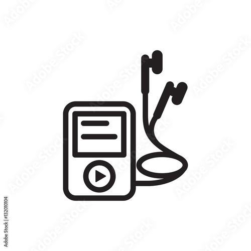 mp3 player icon illustration