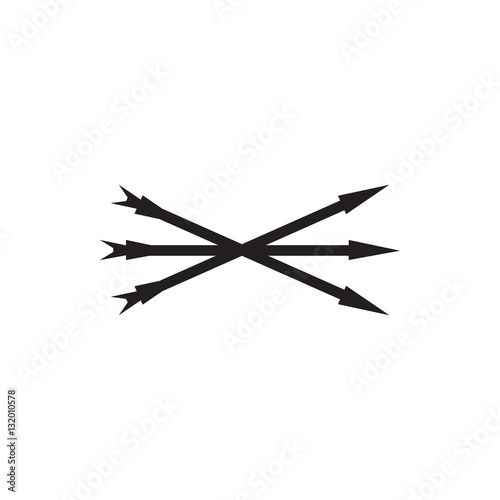 arrow bow icon illustration