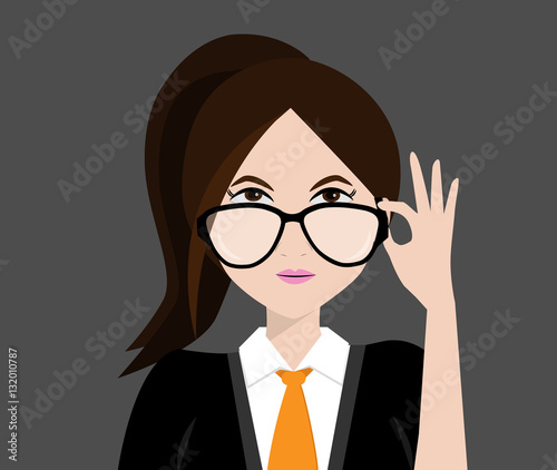 Suspicion girl.vector illustrator