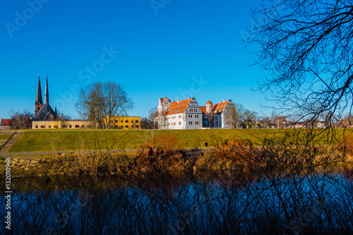 Blick zum Schloss Osterstein und Katharinenkirche Zwickau