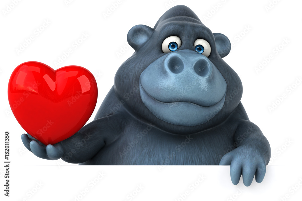 Fun gorilla - 3D Illustration Fun gorilla - 3D Illustration