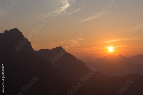 Mountain view in Laos, from Nong Khiaw village viewpoint