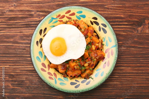 Sweet Potato Hash with Fresh Herbs, Peppers and Onions
