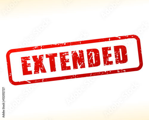 extended text buffered on white background