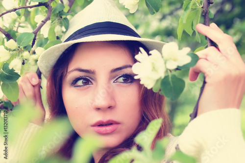 female in apple tree flower © alexkich