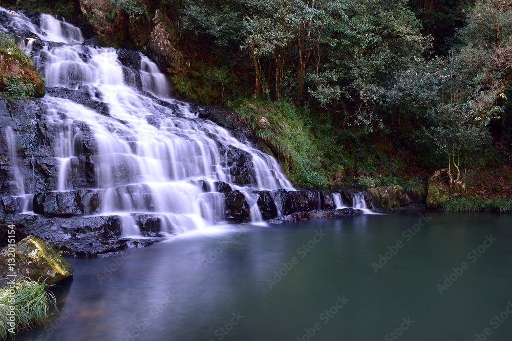 Beautiful Elephant Falls, the Three steps water falls, in Shillong,  Meghalaya, East Khasi Hills, India Stock Photo | Adobe Stock