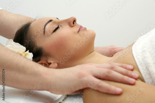 Woman enjoying a massage treatment