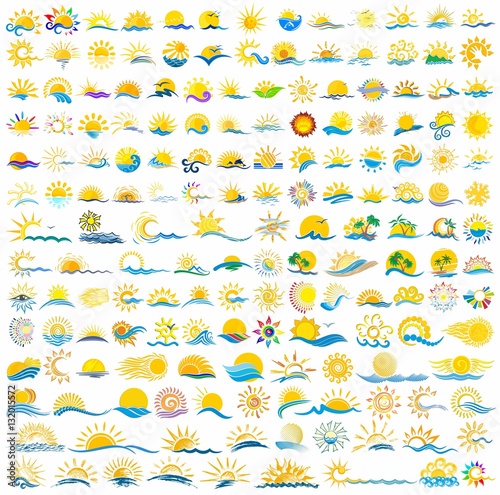 Logos sun and sea.