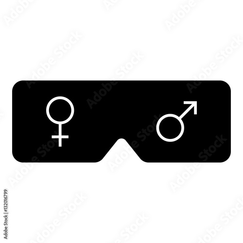 Virtual sex icon - Glyph - Black filled style
