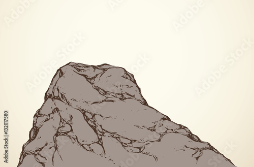 Cliff. Vector drawing