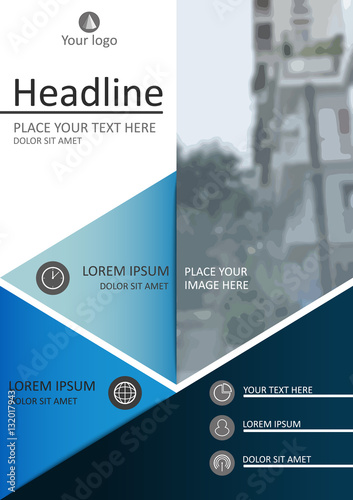 A4 book cover design. Academic journal, magazine. Vector 