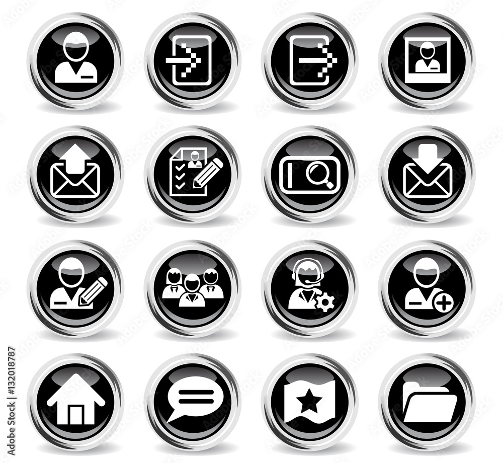 accaunt icon set