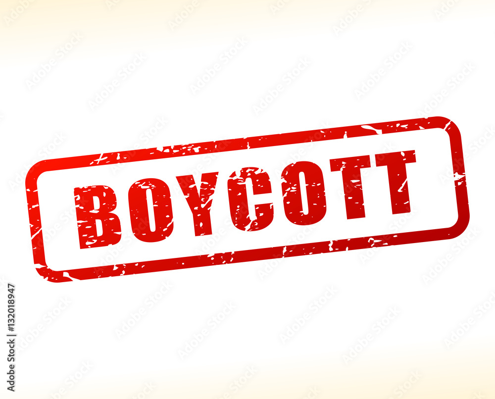 Fotografía boycott text buffered