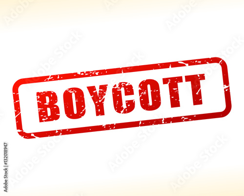 boycott text buffered photo