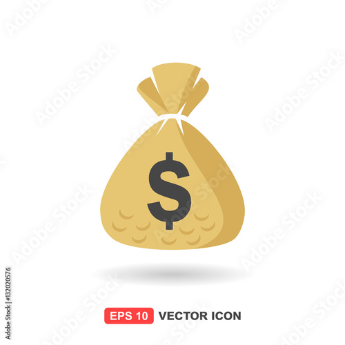 Money Bag Icon / Vector With Color