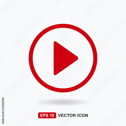 Circle Play Icon / Vector / Button With Red Color Free Download Circle Play Icon / Vector / Button With Red Color - GFXLoad