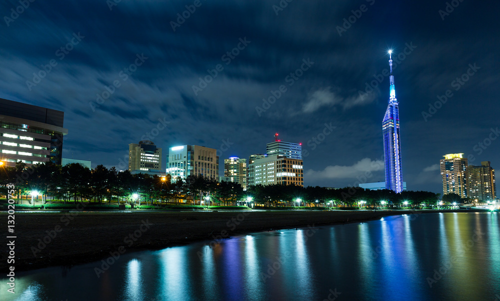 Obraz premium Fukuoka skyline