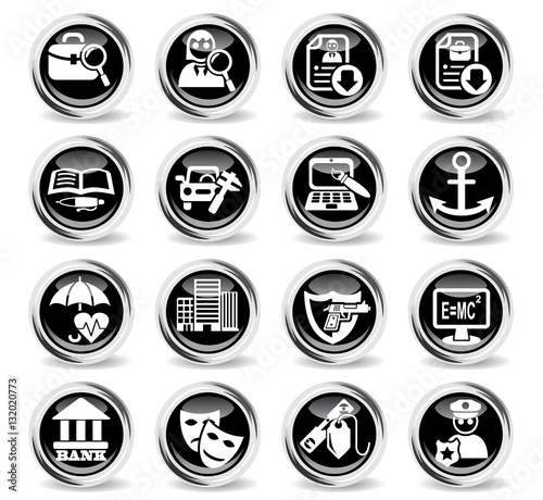 job search icon set