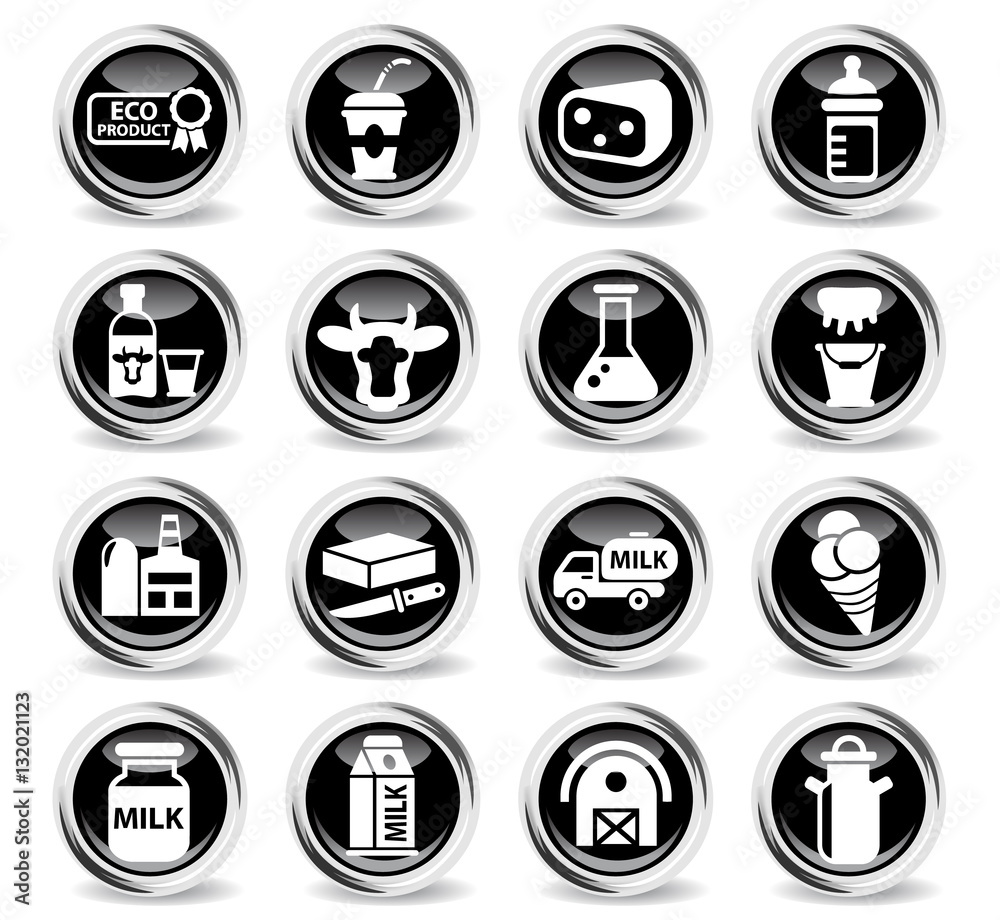 milk icon set milk icon set