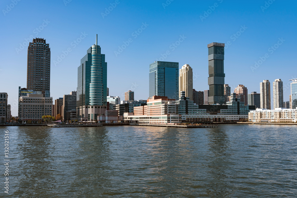 Naklejka premium アメリカ・ジャージーシティーの風景