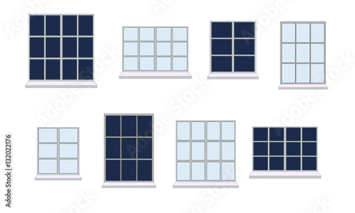 Set of various window compositions