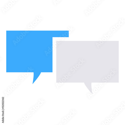 Text message icon - Glyph - Grey and blue