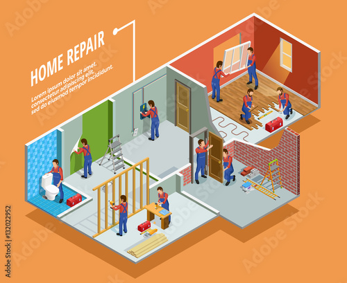 Home Repair Isometric Template